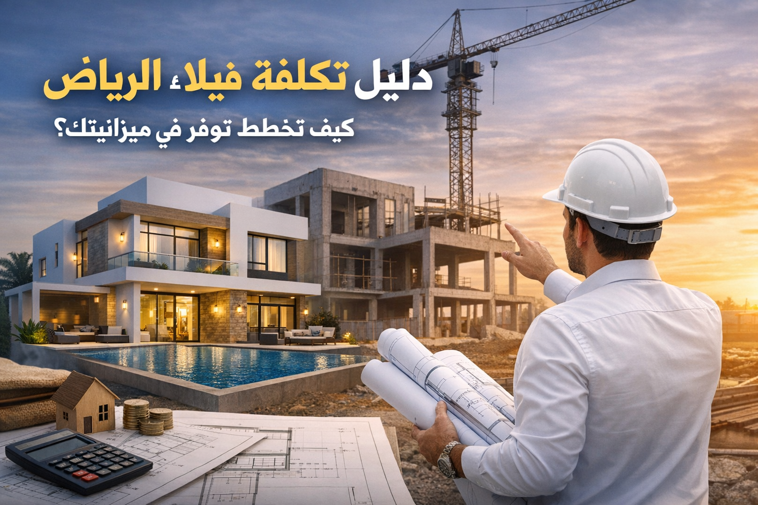 تكلفة بناء فيلا في الرياض 2026: الدليل الشامل لحساب الميزانية خطوة بخطوة