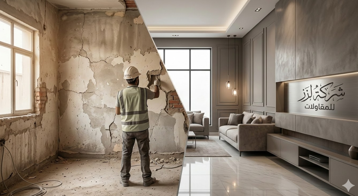 دليل التشطيبات والترميمات الحديثة: كيف تحول منزلك إلى تحفة فنية مع شركة لزز؟